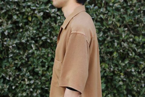 Graphpaper ソフトキュプラオープンカラーシャツ"BROWN"Style.2019.3.24.