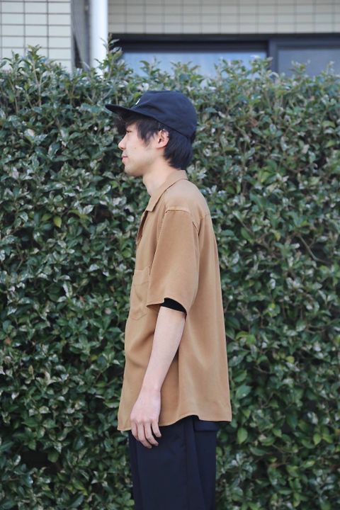 Graphpaper ソフトキュプラオープンカラーシャツ"BROWN"Style.2019.3.24.