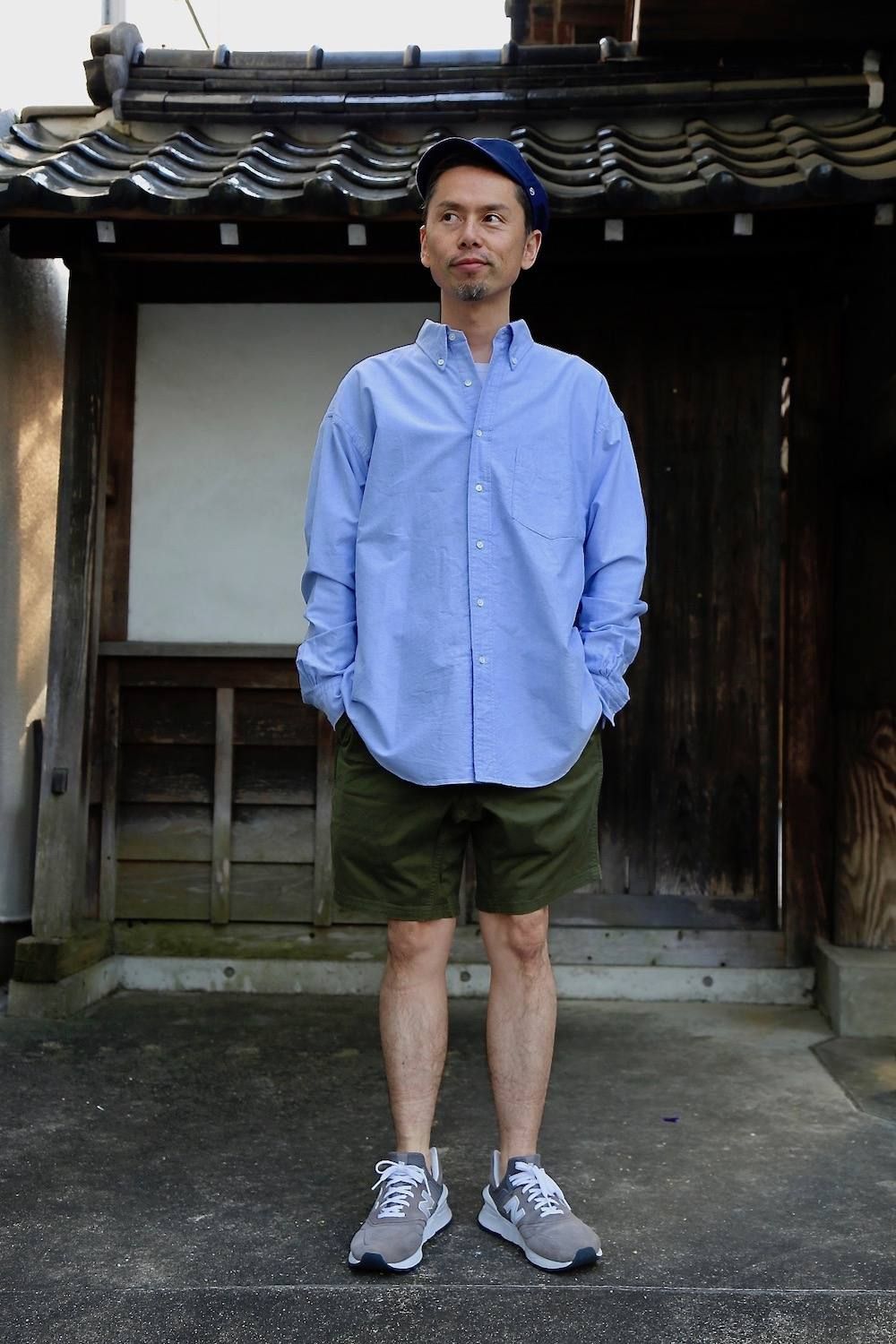 Graphpaper　ボタンダウンシャツ　青　F Graphpaper Oxford L/S B.D Box Shirt