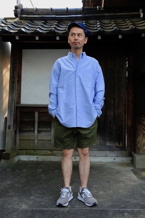 Gaphpaper オックスフォードボタンダウンシャツ"BLUE"ミックススタイル2019.4.20.