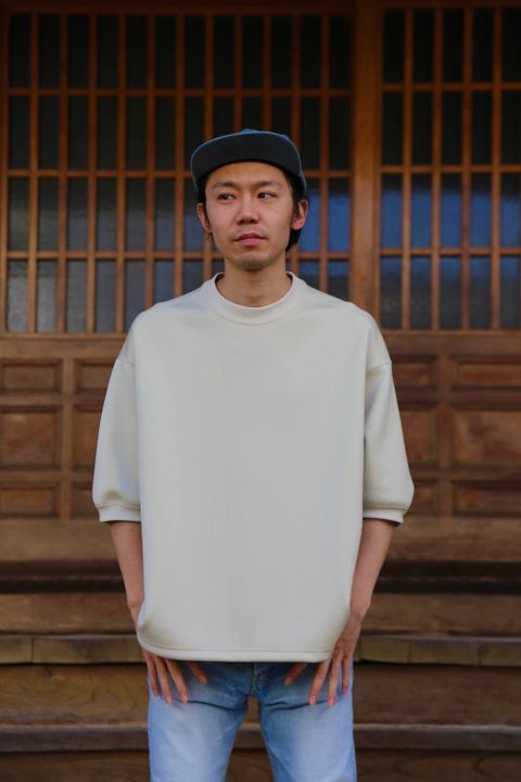 DIGAWEL DOUBLE-KNIT S/S P/O"BEIGE"Style.2019.4.6.