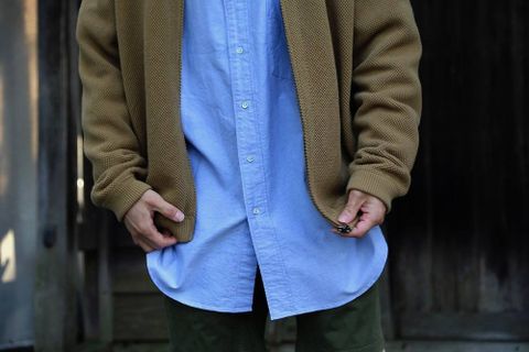 Gaphpaper オックスフォードボタンダウンシャツ"BLUE"ミックススタイル2019.4.20.