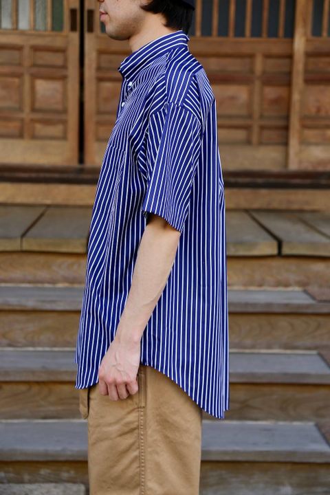 Graphpaper(グラフペーパー)THOMAS MASON S/S B.D Box Shirt"NAVY ST"&Chino Belted Pants  Style.2019.4.21.