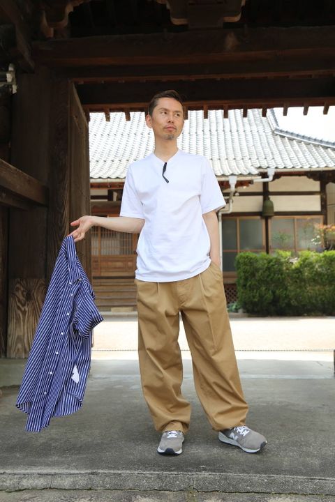 Graphpaper THOMAS MASON S/S B.D Box Shirtスタイル2019.4.23.