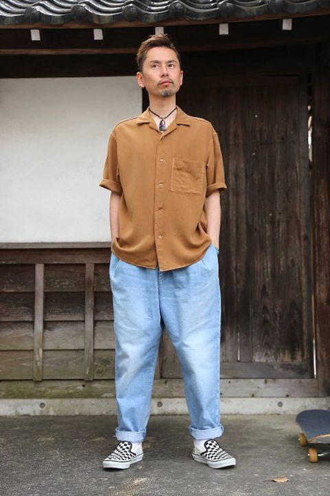 Dulcamara 新作デニムオーバータックパンツスタイル2019.4.13.