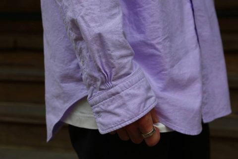 Graphpaper(グラフペーパー)オックスフォードボタンダウンシャツ-Oxford L/S B.D Box Shirt"LAVENDER"Style.2019.4.28.