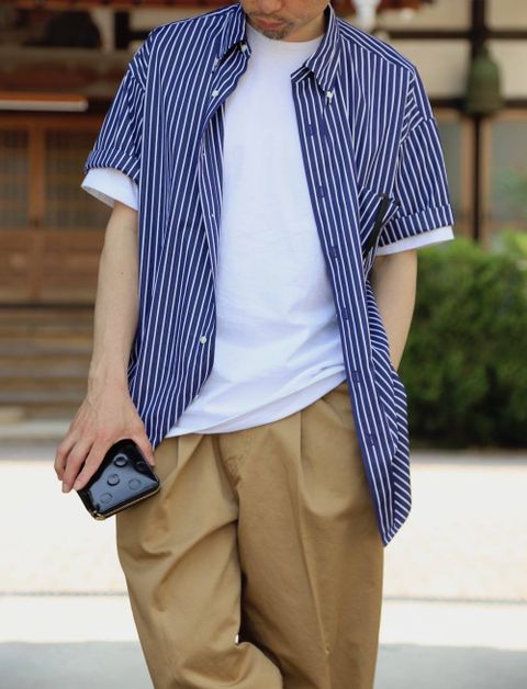 Graphpaper THOMAS MASON S/S B.D Box Shirtスタイル2019.4.23.