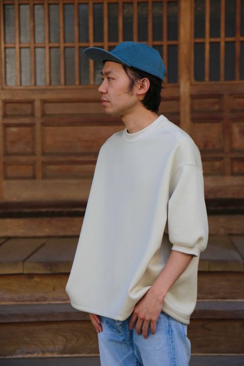 DIGAWEL DOUBLE-KNIT S/S P/O"BEIGE"Style.2019.4.6.
