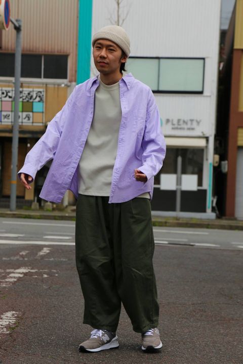Graphpaper オックスフォードボタンダウンシャツ-Oxford L/S B.D Box Shirt"LAVENDER"Style.2019.4.14.