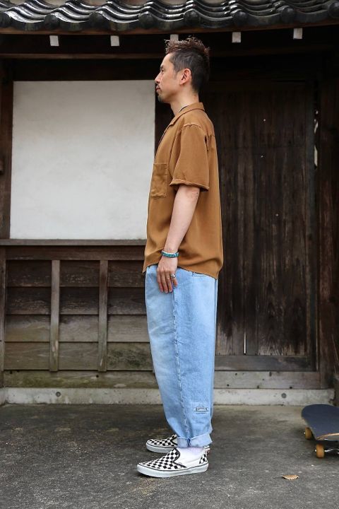 Dulcamara 新作デニムオーバータックパンツスタイル2019.4.13.