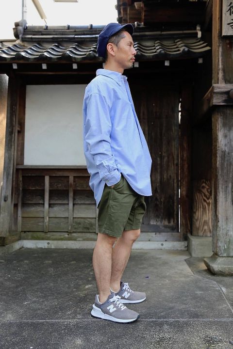 Gaphpaper オックスフォードボタンダウンシャツ"BLUE"ミックススタイル2019.4.20.