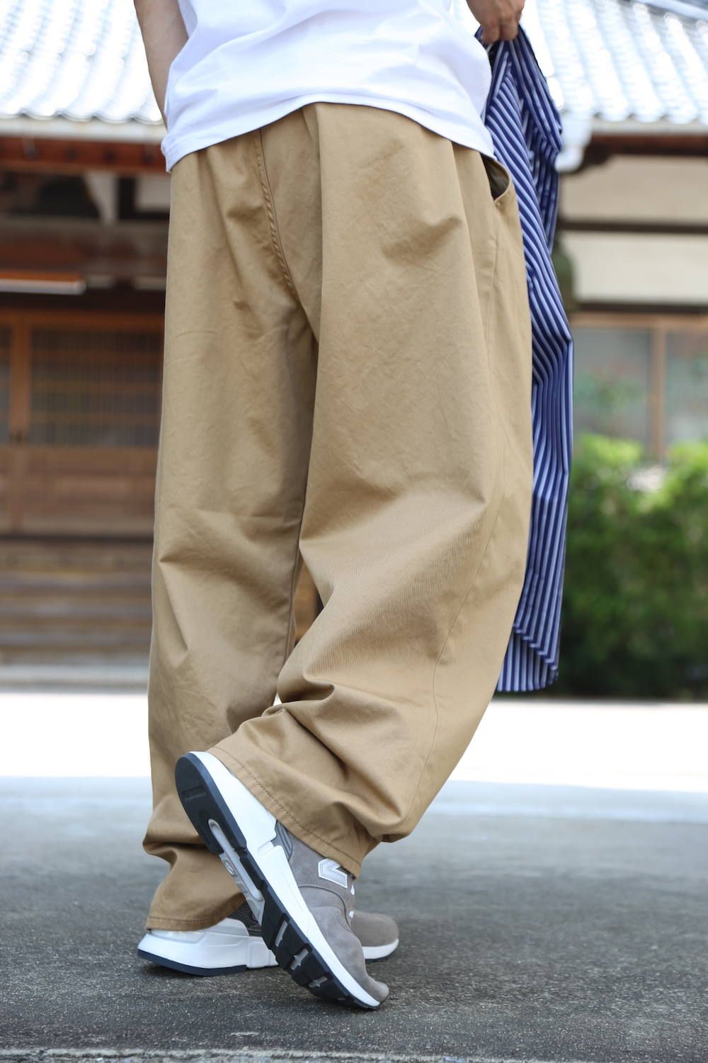 THOMAS MASON L/S B.D BOX SHIRT ネイビーストライプ シャツ トップス メンズ 【最安値挑戦】