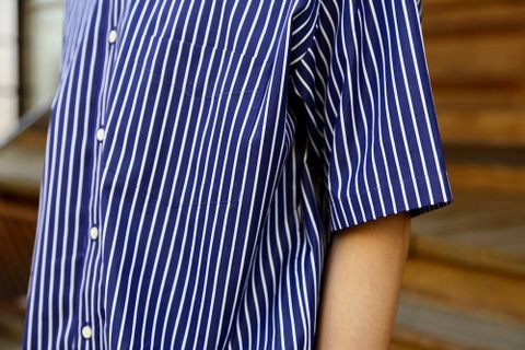 Graphpaper(グラフペーパー)THOMAS MASON S/S B.D Box Shirt"NAVY ST"&Chino Belted Pants  Style.2019.4.21.