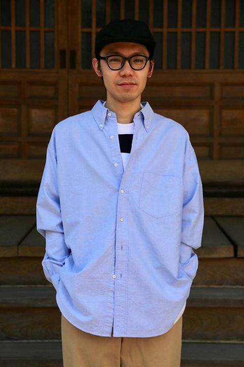 Graphpaper Oxford L/S B.D Box Shirt"BLUE"MIX.Style.2019.4.6.