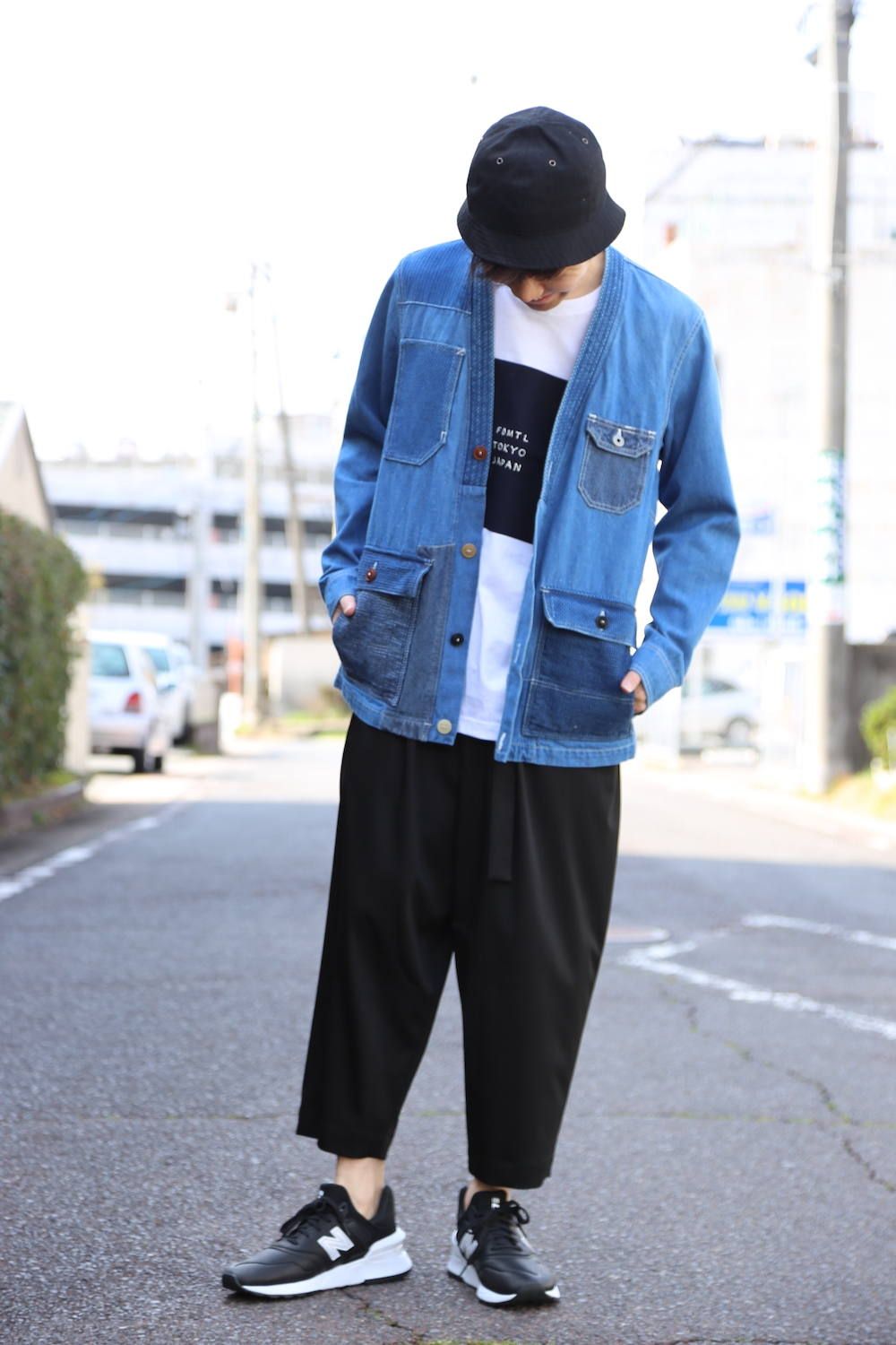 FDMTL SQUARE SASHIKO TEE style.2019.4.10.