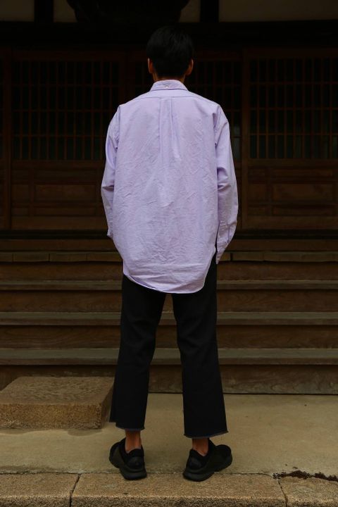 Graphpaper(グラフペーパー)オックスフォードボタンダウンシャツ-Oxford L/S B.D Box Shirt"LAVENDER"Style.2019.4.28.