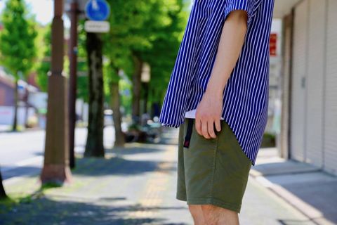 Graphpaper(グラフペーパー) THOMAS MASON S/S B.D Box Shirt"NAVY ST"Style.2019.5.3.