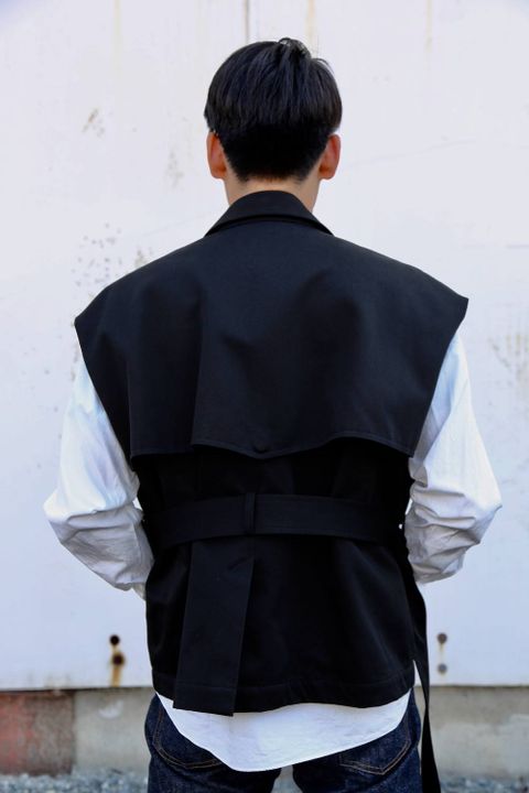 DIGAWEL(ディガウェル)TRENCH VEST"BLACK"Style.2019.5.12.