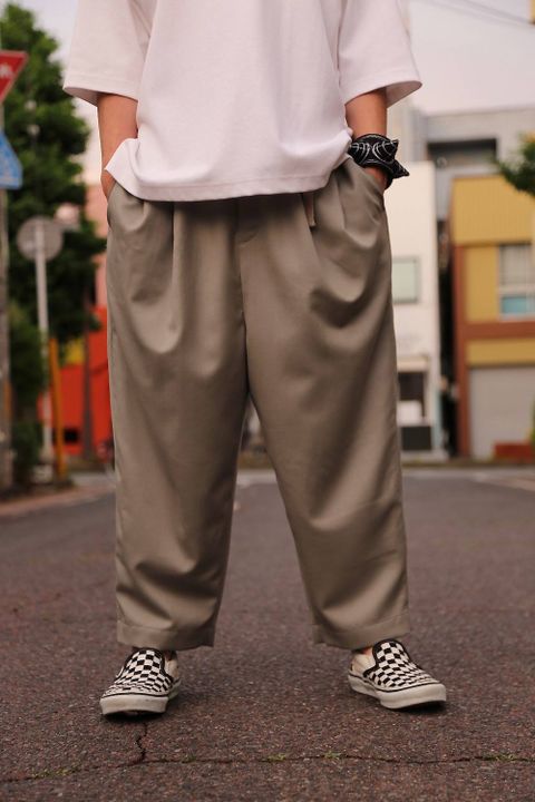 Dulcamara よそいきタックワイドPT"STONE GREEN"スタイル2019.5.18.