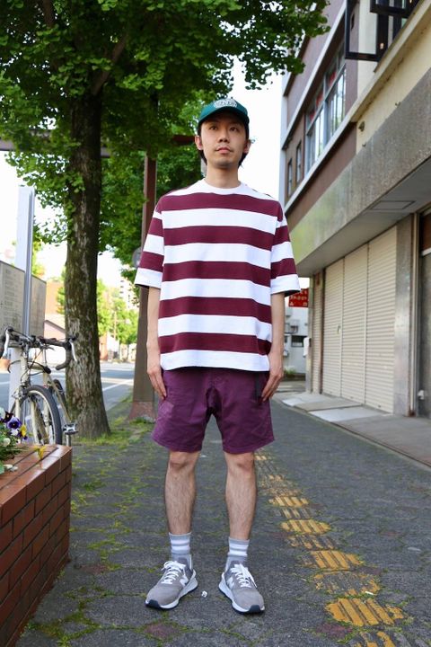 DIGAWEL(ディガウェル) MIN-NANO BORDER"WHITE BURGUNDY"Style.2019.5.4.
