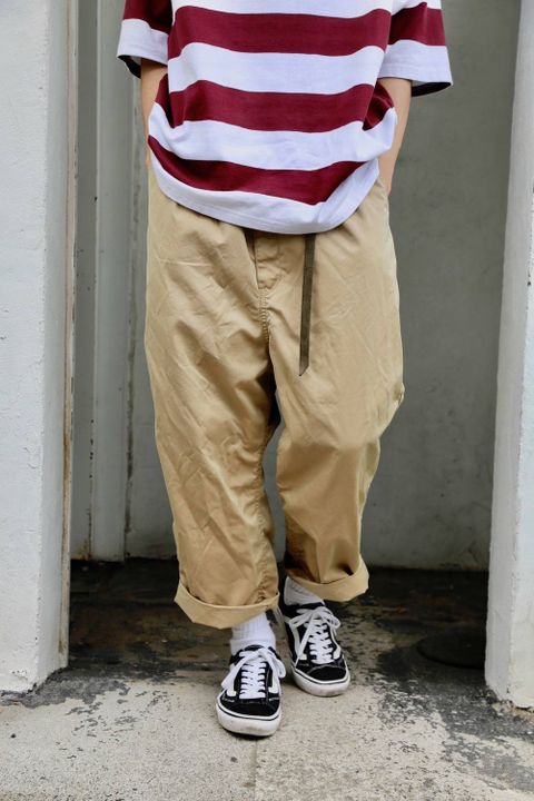 COMME des GARCONS HOMME コットンギャバパンツ"BEIGE"Style.2019.5.19.