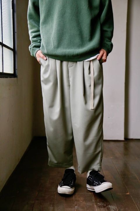 Dulcamara(ドゥルカマラ)よそいきタックワイドPT"STONE GREEN"Style.2019.5.20.