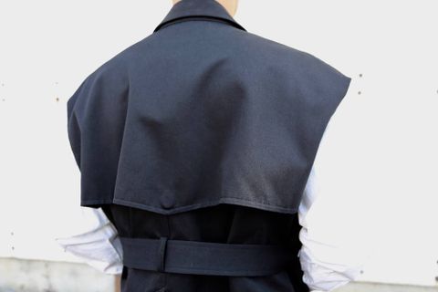 DIGAWEL(ディガウェル)TRENCH VEST"BLACK"Style.2019.5.12.