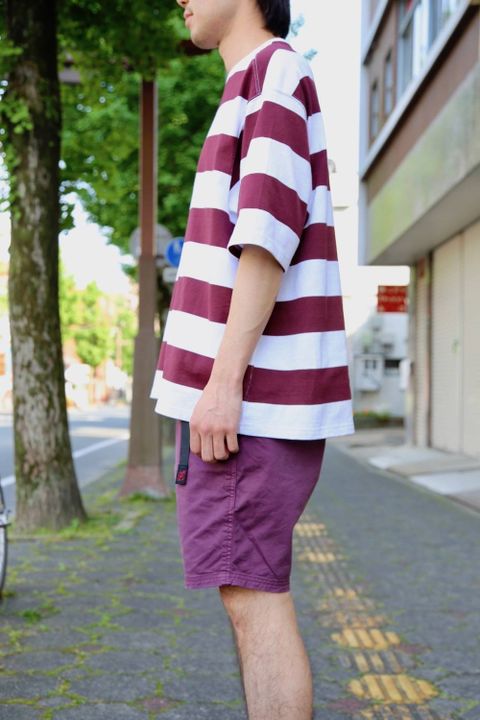 DIGAWEL(ディガウェル) MIN-NANO BORDER"WHITE BURGUNDY"Style.2019.5.4.