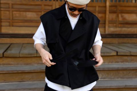DIGAWEL(ディガウェル)TRENCH VEST"BLACK" Style.2019.5.10.