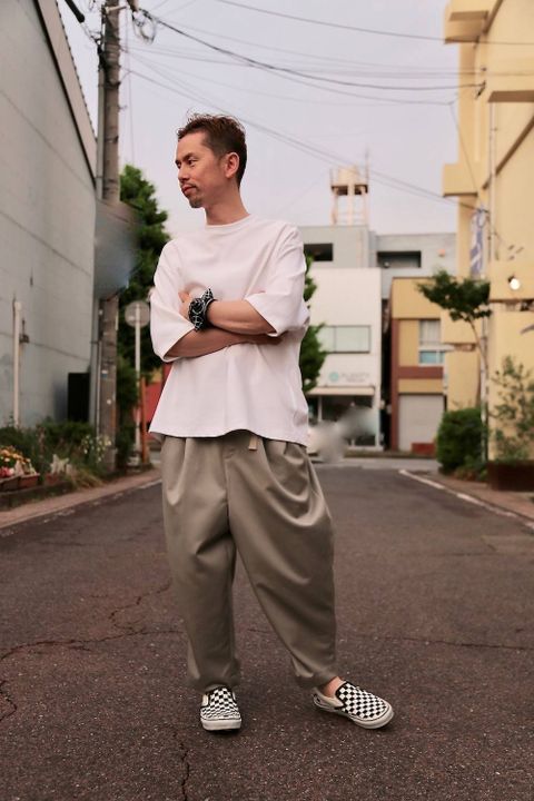Dulcamara よそいきタックワイドPT"STONE GREEN"スタイル2019.5.18.