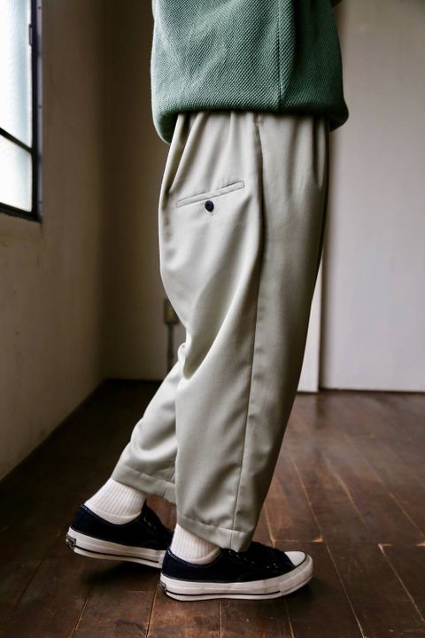 Dulcamara(ドゥルカマラ)よそいきタックワイドPT"STONE GREEN"Style.2019.5.20.