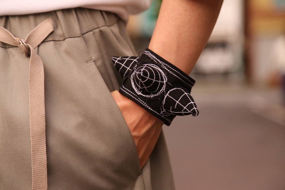 Dulcamara よそいきタックワイドPT"STONE GREEN"スタイル2019.5.18.