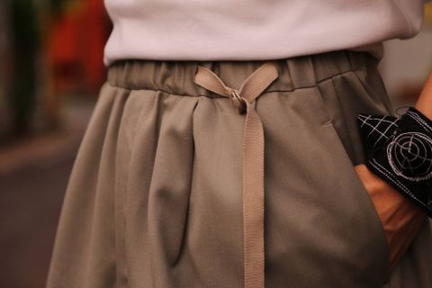 Dulcamara よそいきタックワイドPT"STONE GREEN"スタイル2019.5.18.