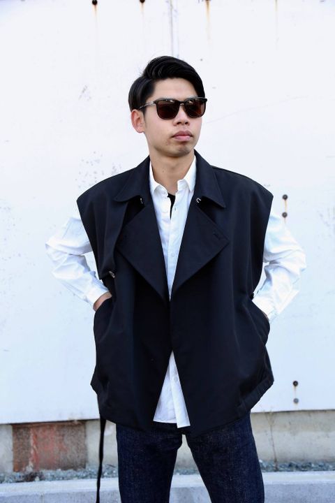 DIGAWEL(ディガウェル)TRENCH VEST"BLACK"Style.2019.5.12.