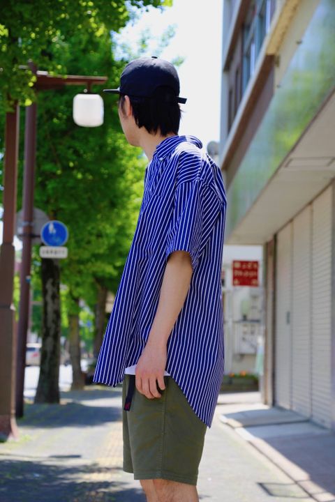 Graphpaper(グラフペーパー) THOMAS MASON S/S B.D Box Shirt"NAVY ST"Style.2019.5.3.