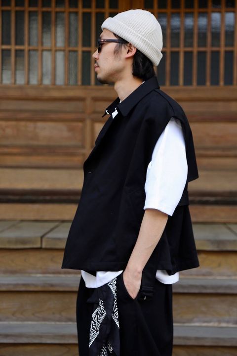 DIGAWEL(ディガウェル)TRENCH VEST"BLACK" Style.2019.5.10.