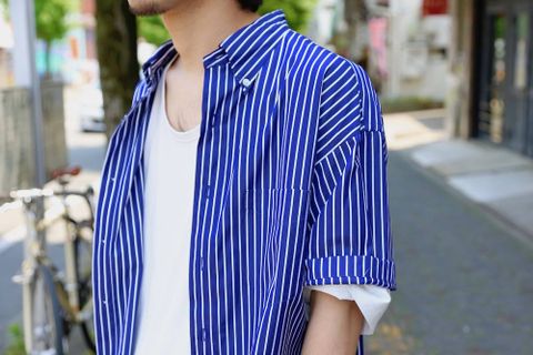 Graphpaper(グラフペーパー)THOMAS MASON S/S B.D Box Shirt"NAVY" Style.2019.5.13.