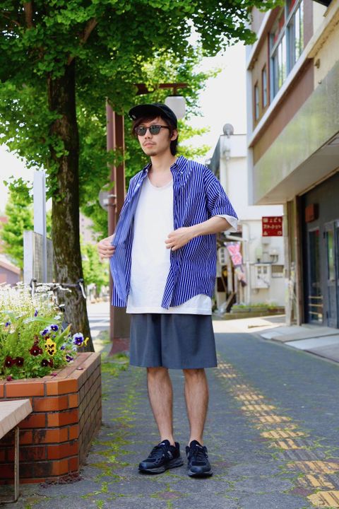 Graphpaper(グラフペーパー)THOMAS MASON S/S B.D Box Shirt"NAVY" Style.2019.5.13.