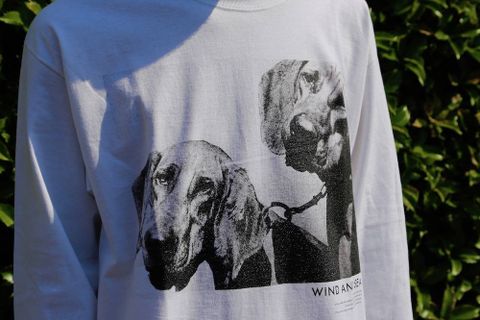 WIND AND SEA (ウィンダンシー)LONG SLEEVE CUT-SEWN DOGS PHOTO"WHITE"Style.2019.5.11.