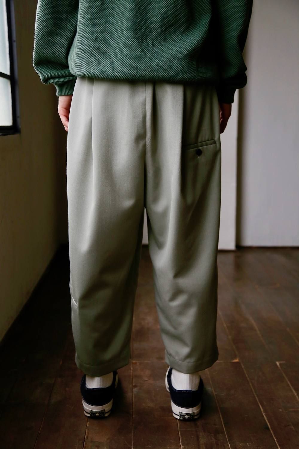 Dulcamara(ドゥルカマラ)よそいきタックワイドPT"STONE GREEN"Style.2019.5.20.