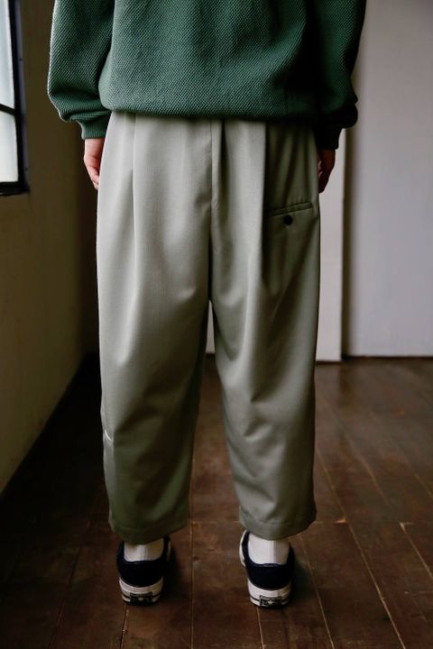 Dulcamara(ドゥルカマラ)よそいきタックワイドPT"STONE GREEN"Style.2019.5.20.