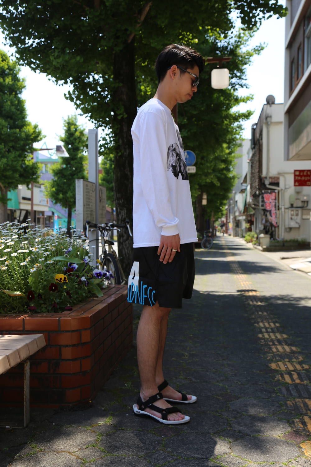 WIND AND SEA LONG SLEEVE CUT-SEWN DOGS PHOTO"WHITE"Style.2019.5.15.