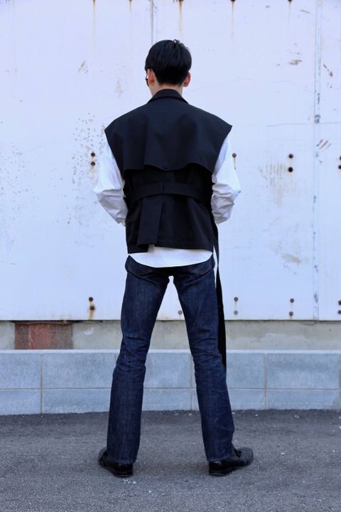 DIGAWEL(ディガウェル)TRENCH VEST"BLACK"Style.2019.5.12.