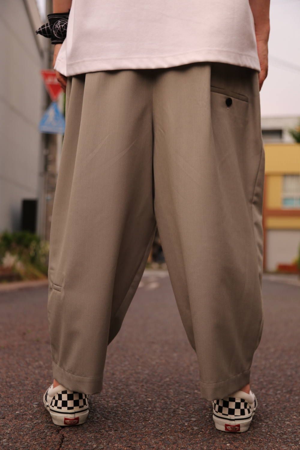 Dulcamara よそいきタックワイドPT"STONE GREEN"スタイル2019.5.18.