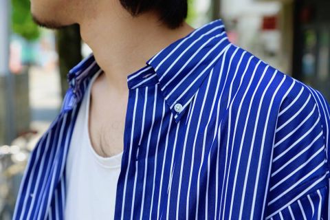 Graphpaper(グラフペーパー)THOMAS MASON S/S B.D Box Shirt"NAVY" Style.2019.5.13.