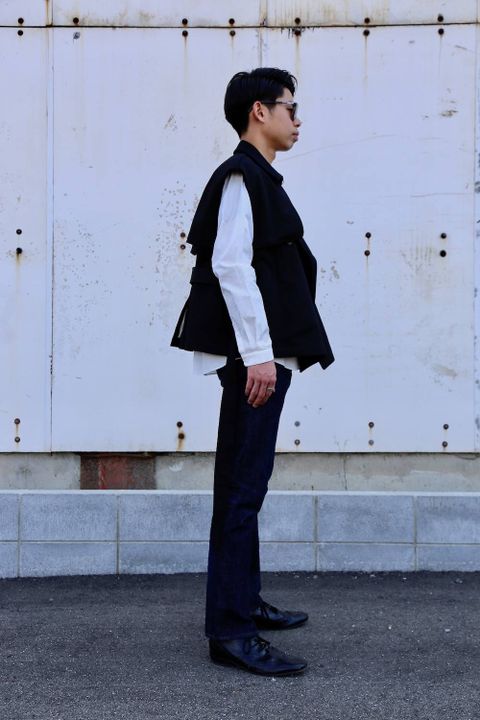 DIGAWEL(ディガウェル)TRENCH VEST"BLACK"Style.2019.5.12.