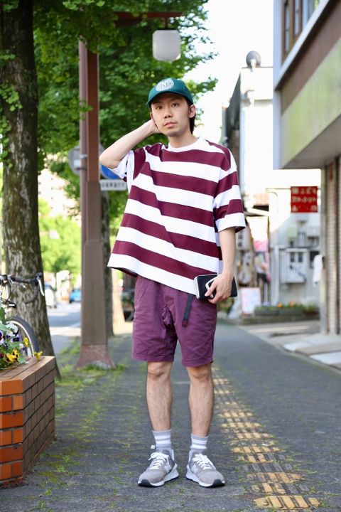 DIGAWEL(ディガウェル) MIN-NANO BORDER"WHITE BURGUNDY"Style.2019.5.4.