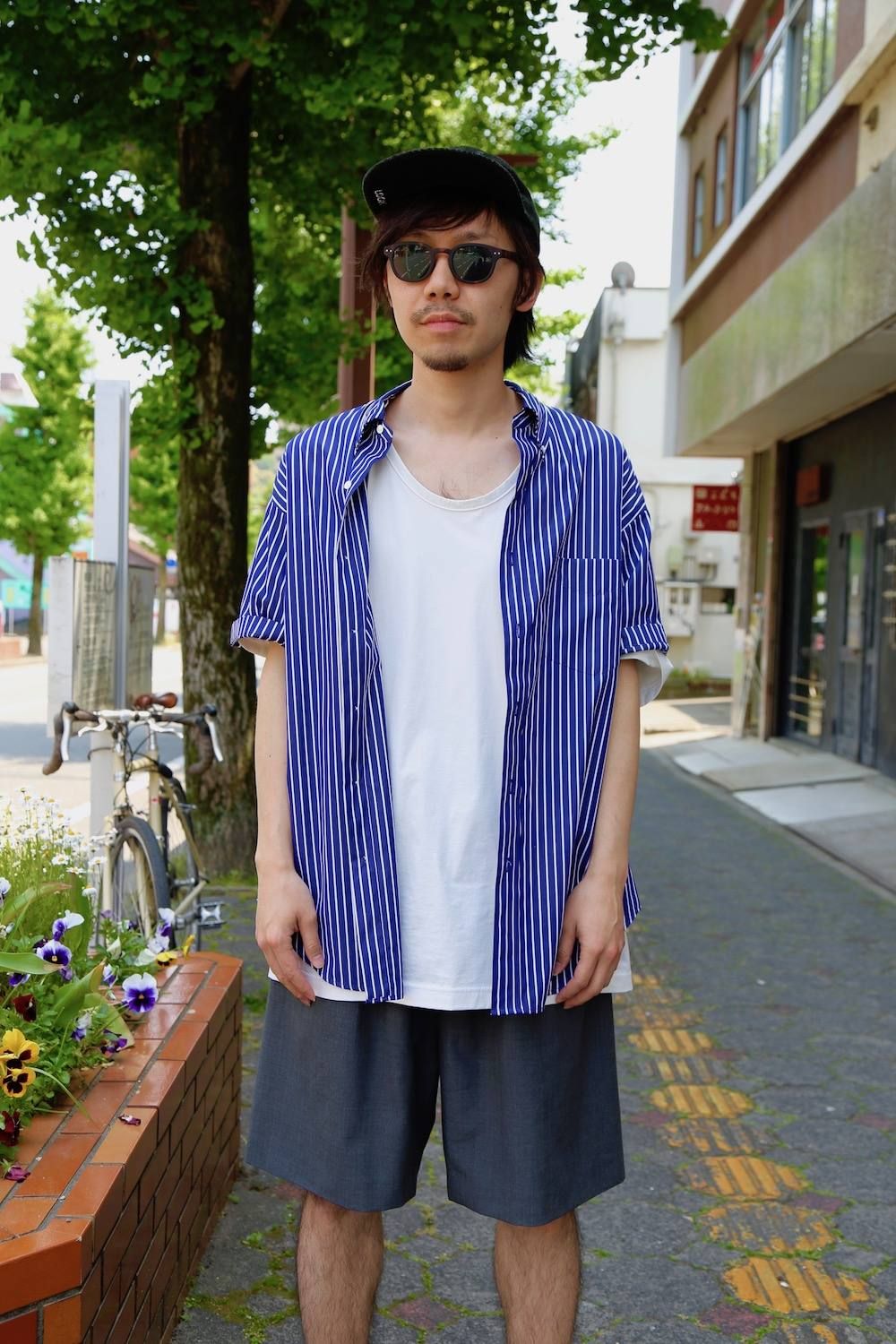 Graphpaper(グラフペーパー)THOMAS MASON S/S B.D Box Shirt"NAVY" Style.2019.5.13.