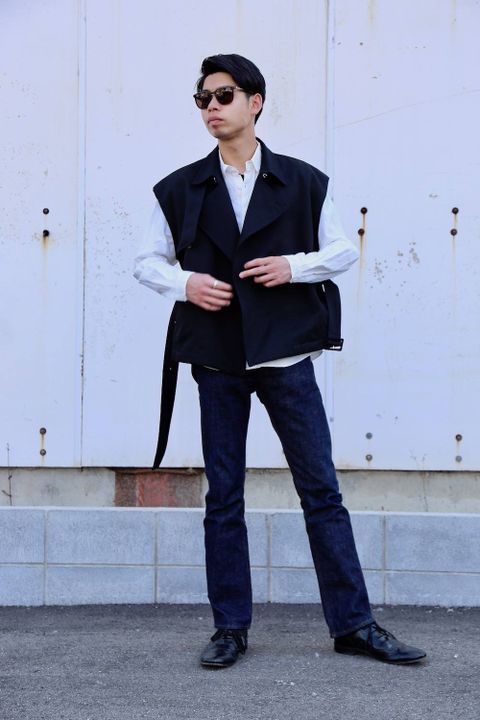 DIGAWEL(ディガウェル)TRENCH VEST"BLACK"Style.2019.5.12.