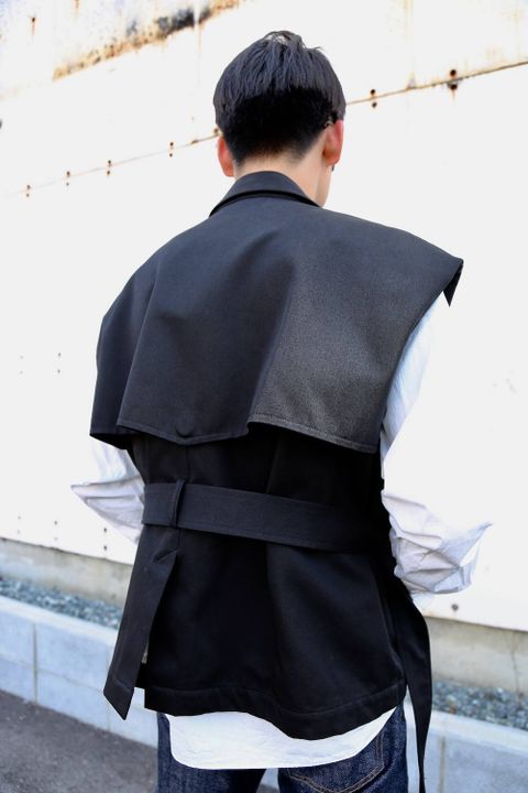 DIGAWEL(ディガウェル)TRENCH VEST"BLACK"Style.2019.5.12.